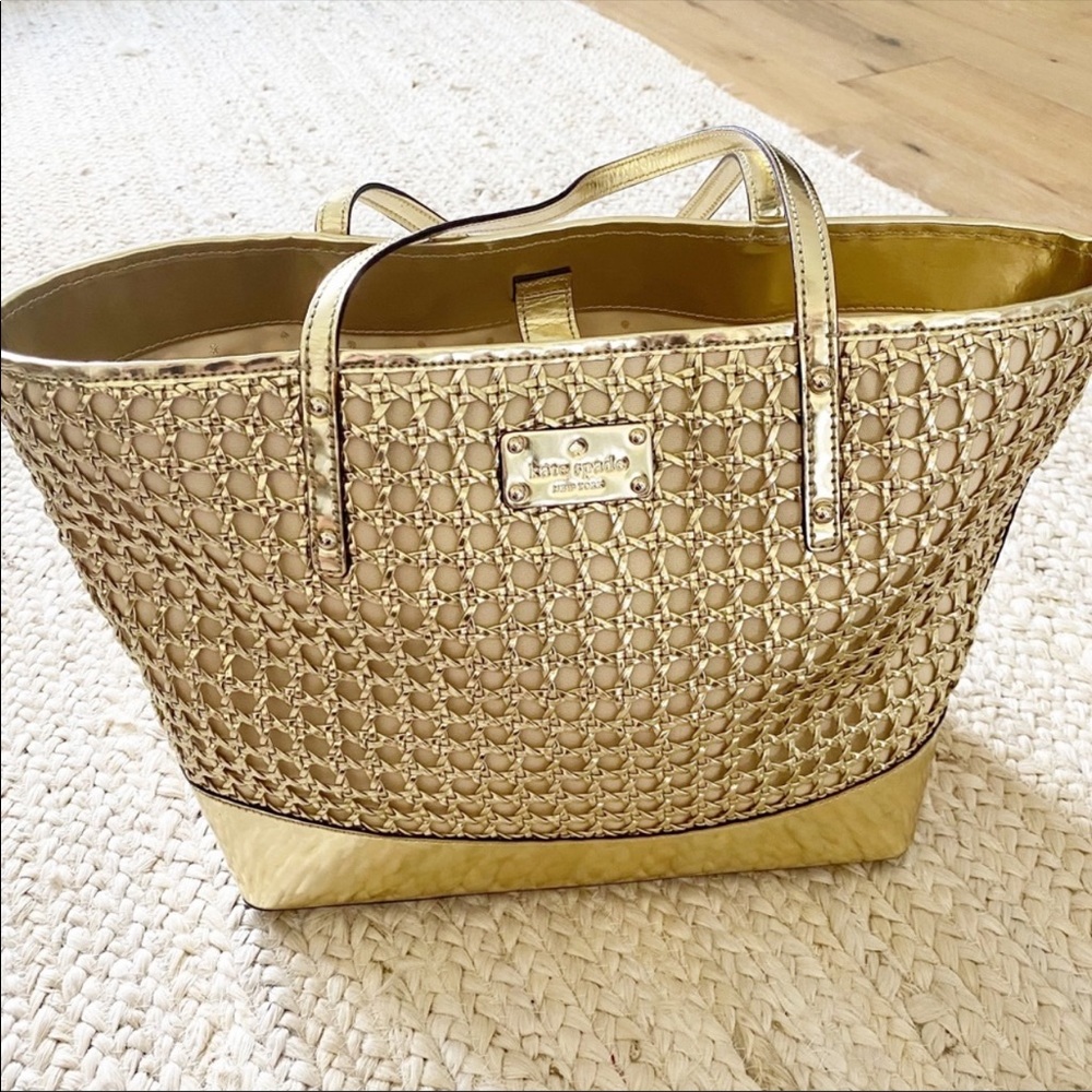 NWT Kate Spade gold Quinn Tote